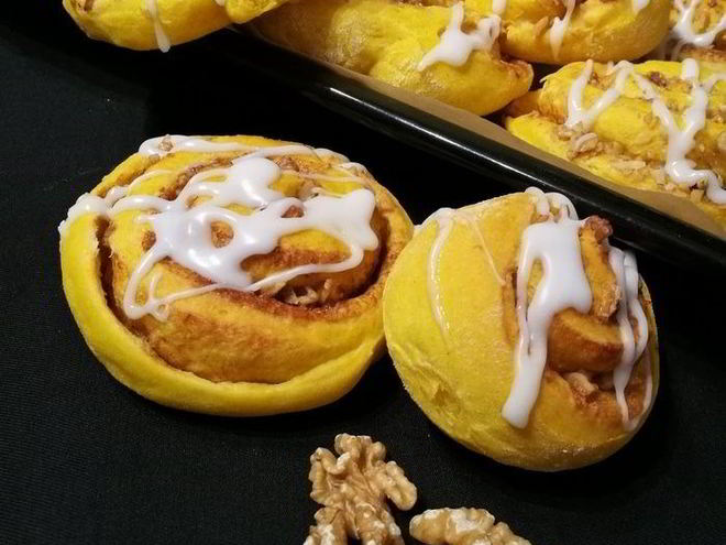 Рецепт тыквенных булочек с ореховой начинкой