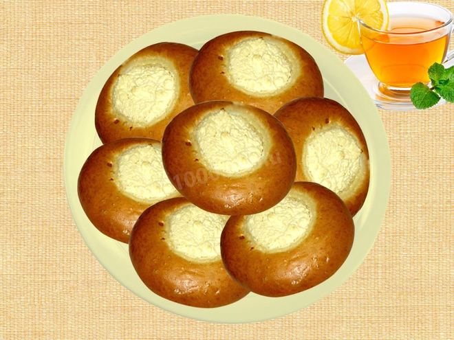 Рецепт ватрушек с творогом на кислом тесте