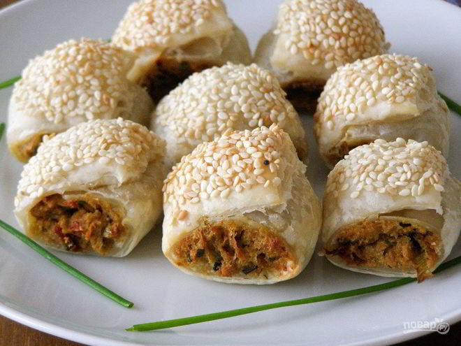 Рецепт закусочных булочек с курицей и чечевицей