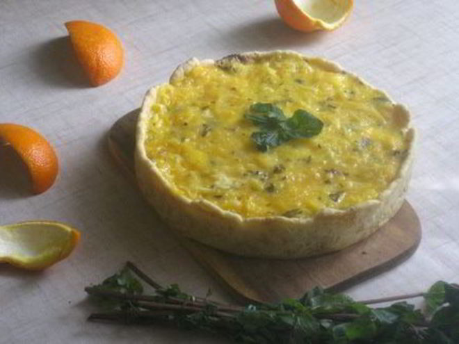 Рецепт апельсинова-мятного чизкейк