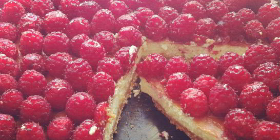 Чизкейк из рикотты с малиной