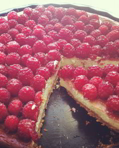 Чизкейк из рикотты с малиной