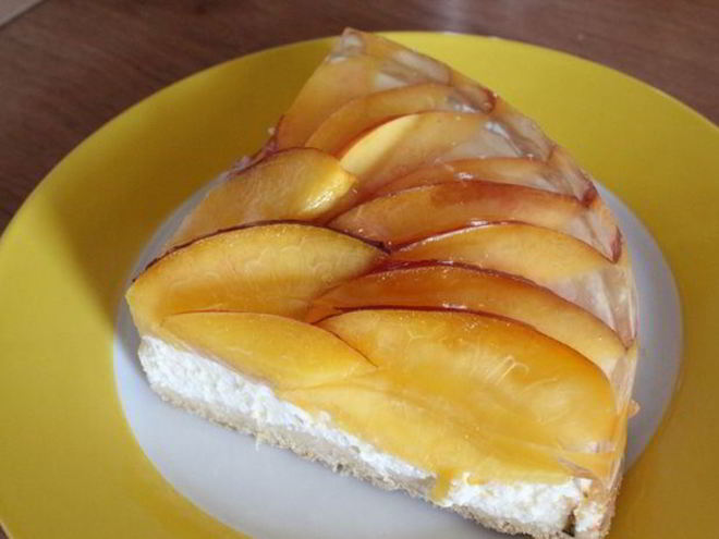 Рецепт чизкейка из творога с нектаринами