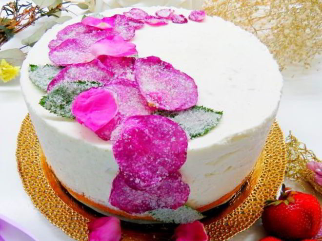 Рецепт чизкейка клубничная роза