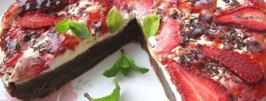 чизкейк клубника с шоколадом. Шаг 9