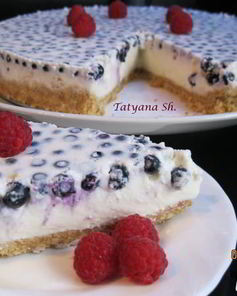 Чизкейк с черникой без выпечки