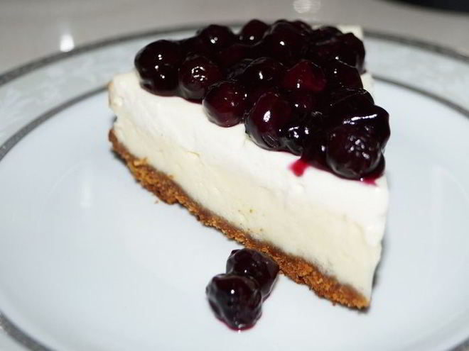 Рецепт чизкейка с черникой