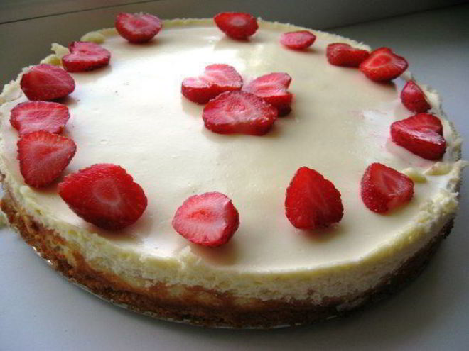 Рецепт чизкейка с клубникой