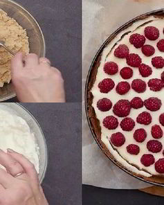 Чизкейк с малиной