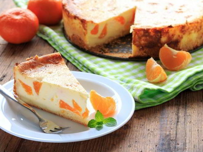 Рецепт чизкейка с мандаринами
