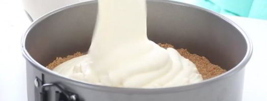 чизкейк с персиками. Шаг 4