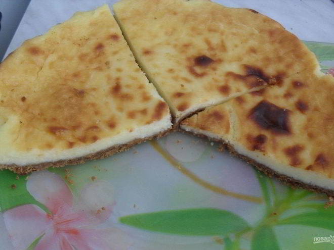 Рецепт чизкейка с творогом и сгущенкой