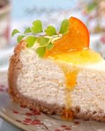 Домашний чизкейк с апельсиновым соусом