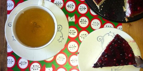 Домашний ягодный чизкейк