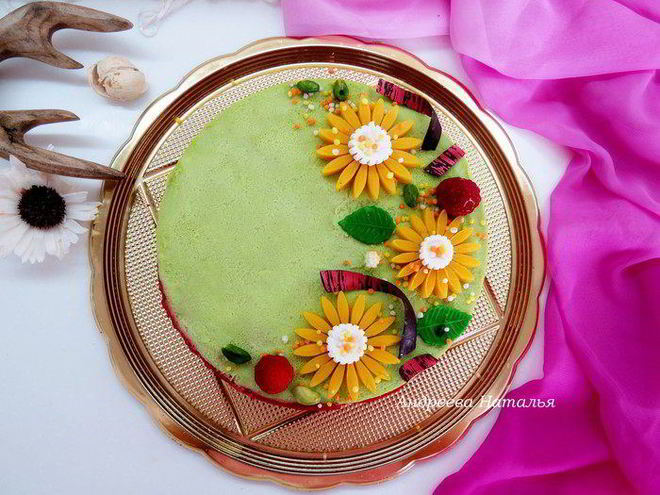 Рецепт фисташкового чизкейка с малиной