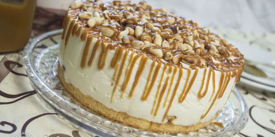 Карамельный чизкейк без выпечки