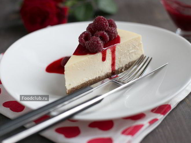 Рецепт лаймового чизкейка с малиновым соусом