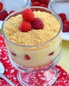 Малиновый чизкейк-парфе без выпечки