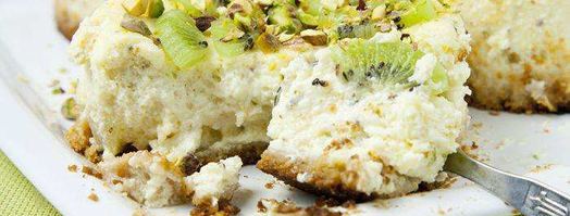 порционные чизкейки с киви и фисташками. Шаг 8