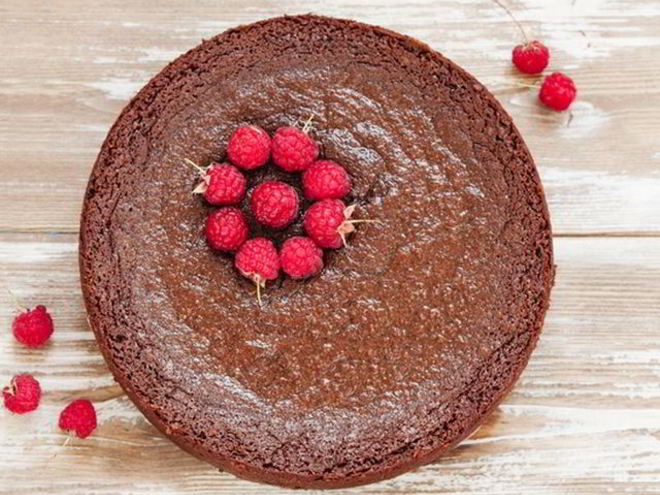 Рецепт шоколадного чизкейка с малиной