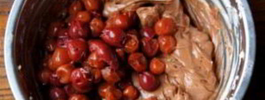 шоколадный чизкейк с вишней. Шаг 9