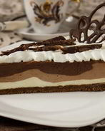 Трехслойный чизкейк с шоколадом