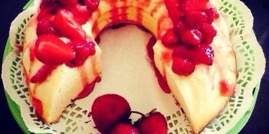 Японский чизкейк с ягодным соусом