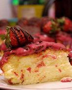 Японский хлопковый чизкейк с малиновым курдом