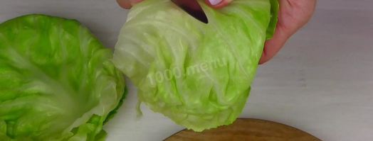 капустные конвертики с сыром. Шаг 3