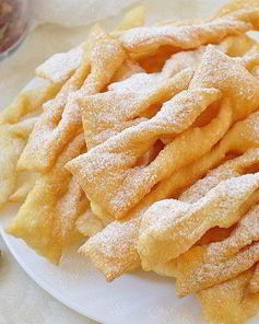 Кефирный хворост к чаю