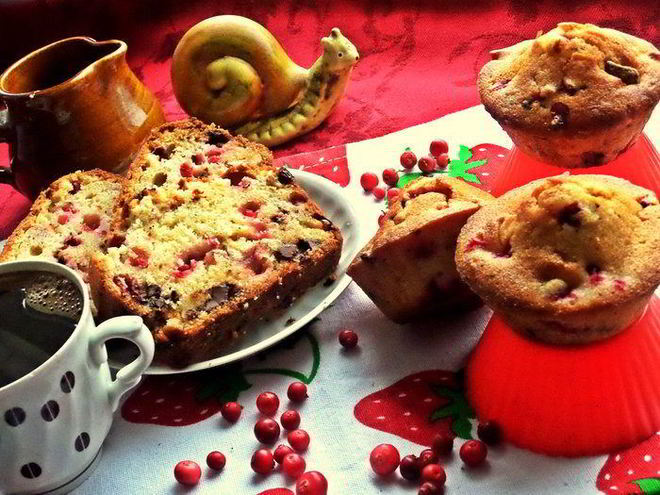 Рецепт бруснично-шоколадных кексы