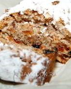 Домашний кекс с орехами и изюмом