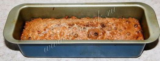 домашний кекс с орехами и изюмом. Шаг 12