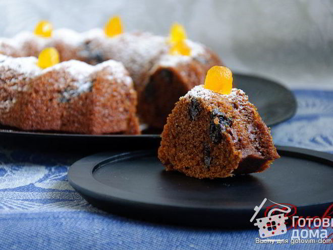 Рецепт имбирного кекса с черносливом