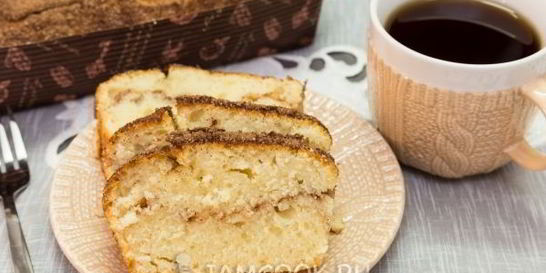 Кекс на кефире с корицей