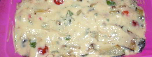 кекс с баклажанами и помидорами черри. Шаг 4