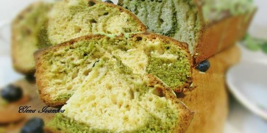 Кекс с чаем матча