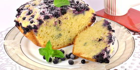 Кекс с черникой