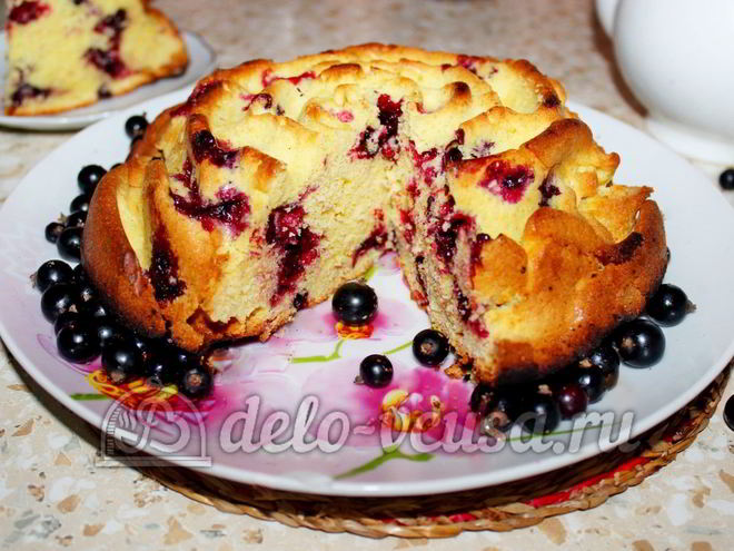Рецепт кекса с черной смородиной