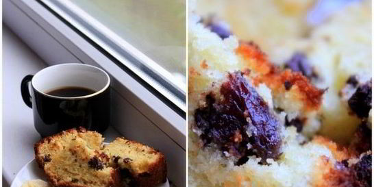 Кекс с изюмом и горьким шоколадом