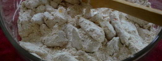 кекс с персиками и голубикой. Шаг 4