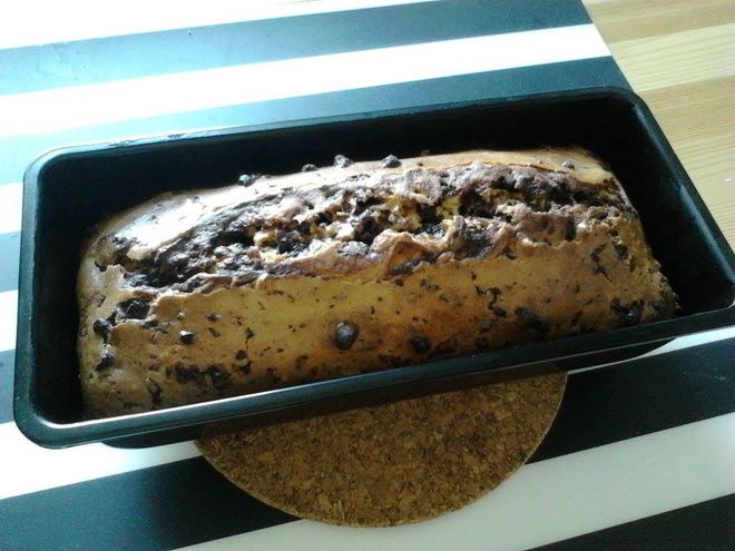 Рецепт кекса с шоколадом, орехами и маком