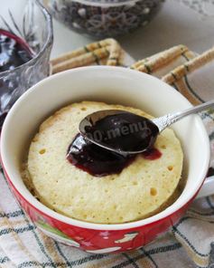 Кекс в кружке за минуту в микроволновке