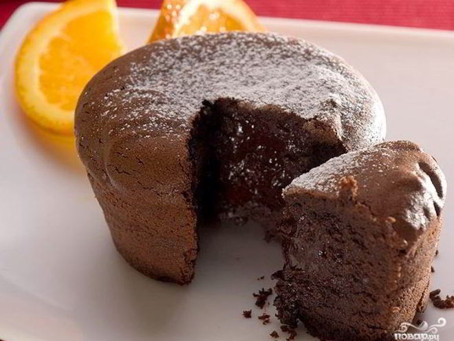 Рецепт кексиков с шоколадом внутри