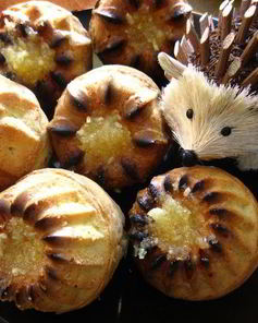 Кексы-ежи с лимонной подваркой