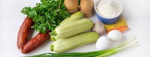 кексы из кабачков с колбасой. Шаг 2