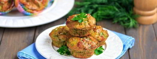 кексы из кабачков с колбасой. Шаг 14