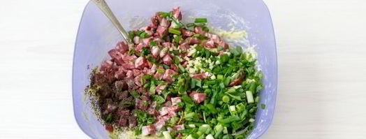 кексы из кабачков с колбасой. Шаг 10