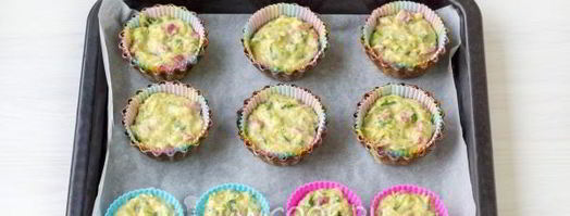 кексы из кабачков с колбасой. Шаг 11