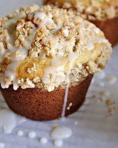 Кексы лимонные с крошкой и глазурью